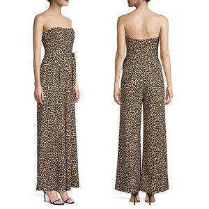 Likely EMILE Leopard Strapless Flare Jumpsuit